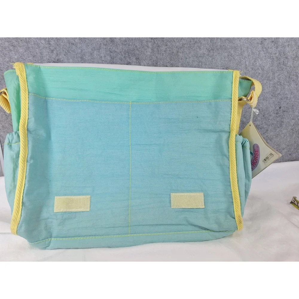 Vintage 90's Rocking Horse Jaclyn NWT Yellow Nylon Diaper Bag with Changing Pad